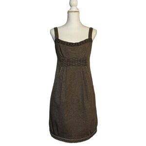 Nanette Lepore Brown Textured Mini Dress